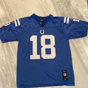Peyton Manning Reebok Size L 14-16 NFL Colts Jersey